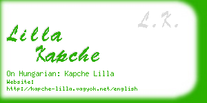 lilla kapche business card